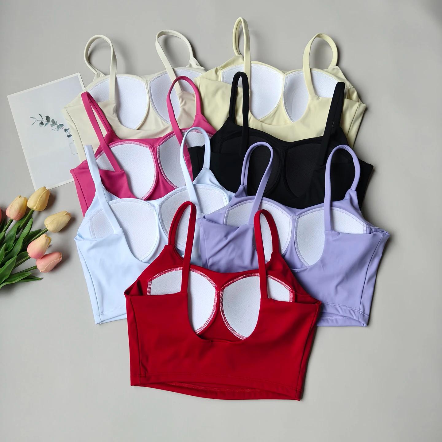 Soutien-gorge de sport respirant pour femmes, haut de fitness, soutien-gorge de sport push up, couss