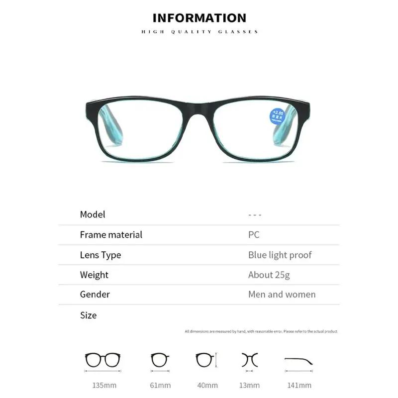 Lunettes de lecture Anti-lumière bleue pour femmes et hommes, verres carrés transparents pour ordina