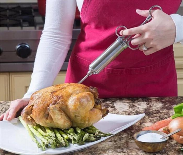Kit d'Injecteurs d'Assaisonnement pour la Viande à la MDF ade, Injecteurs de Viande Urkey, Seringue