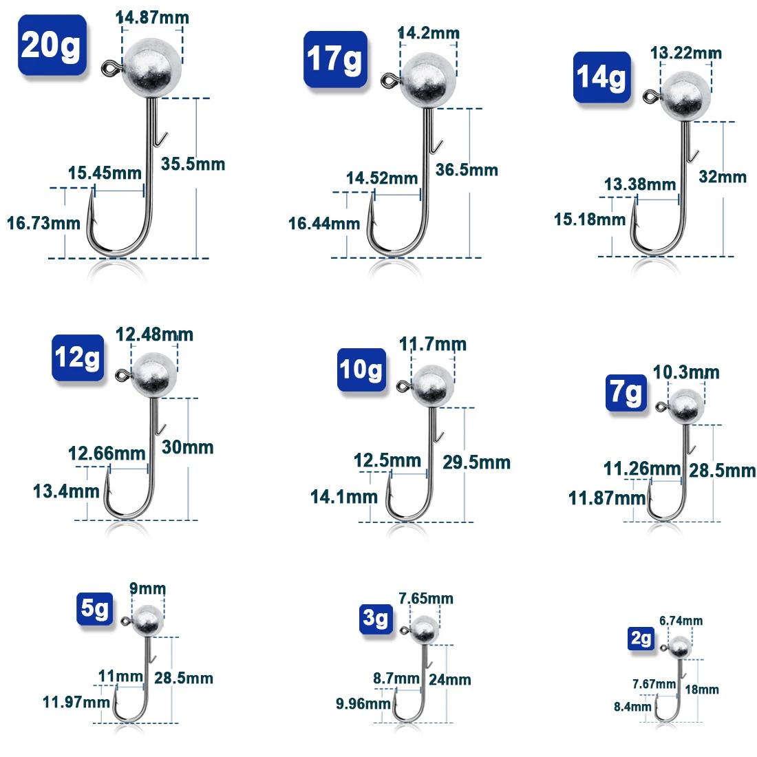 Ned Rig Jig Hook 5 ~ 20 pièces leurres souples appâts ver leurre crochet de pêche pêche en eau douce