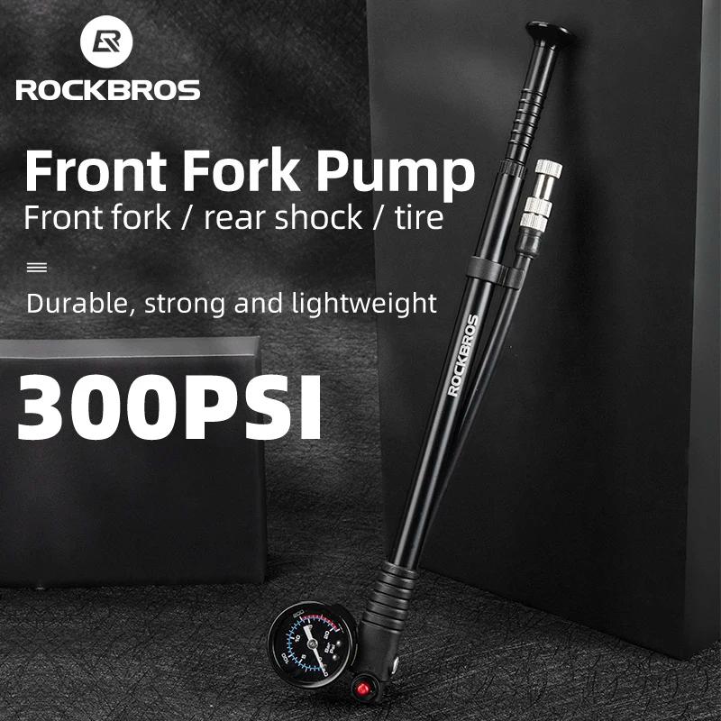Pompe à air pour vélo ROCKBROS, pompe à fourche haute pression portable, jauge de pression pour four