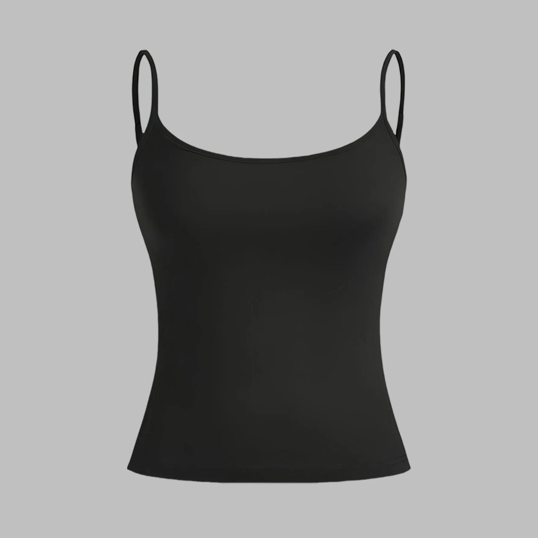 Débardeur à bretelles pour femmes, haut Slim pour mode d'été, polyvalent, décontracté, respirant, ti