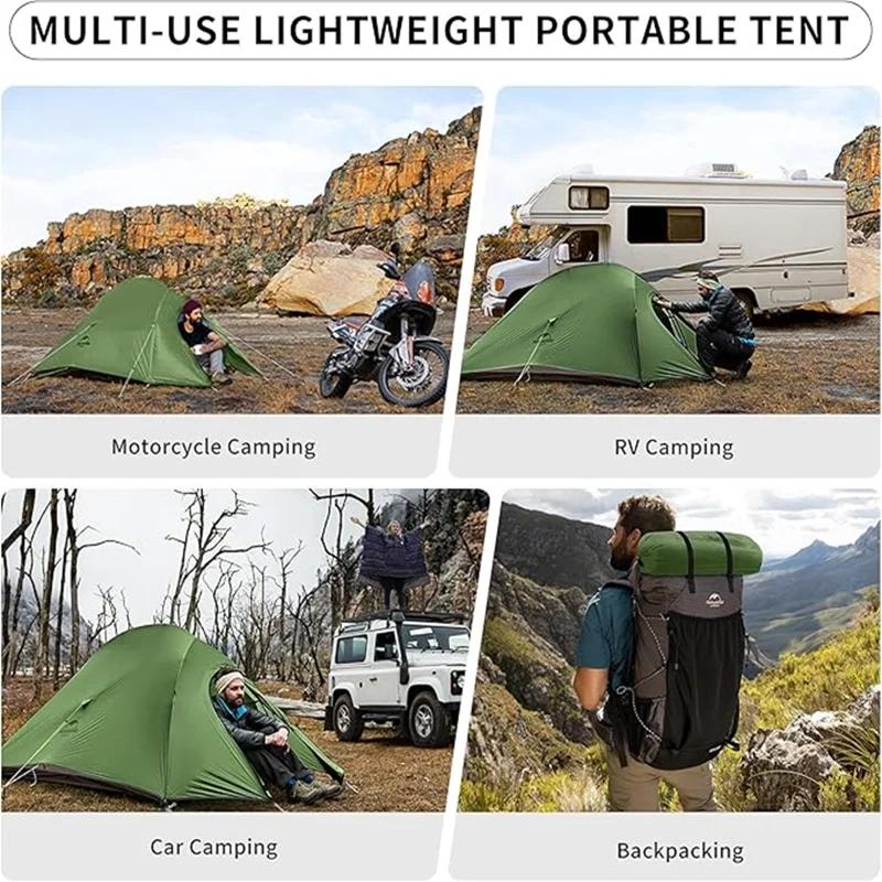Tente ultralégère Naturehike Cloud Up 2 Pro pour 2 personnes, imperméable, pour randonnée, plage, ca