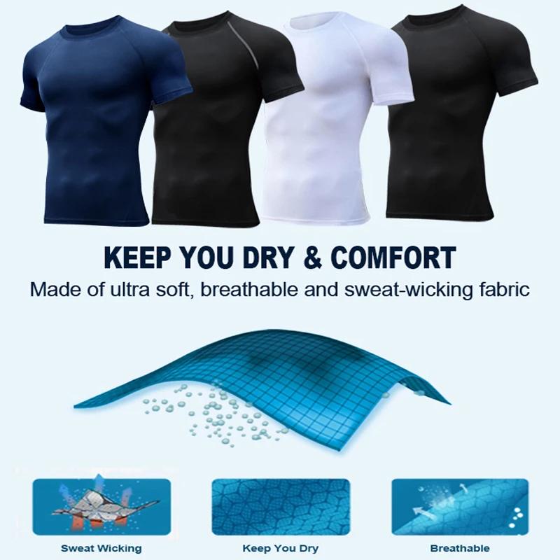 Chemise de Compression à imprimé graphique pour hommes, T-Shirt d'entraînement de gymnastique, de co