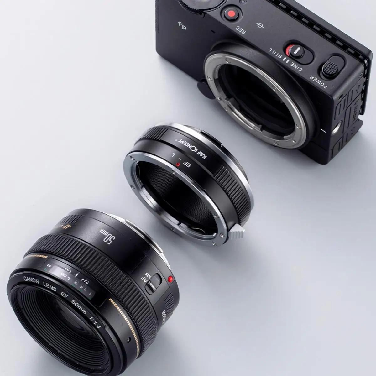 Adaptateur de monture d'objectif K&F CONCEPT EOS-L pour objectif Canon (EF/EF-S) vers boîtier d'appa