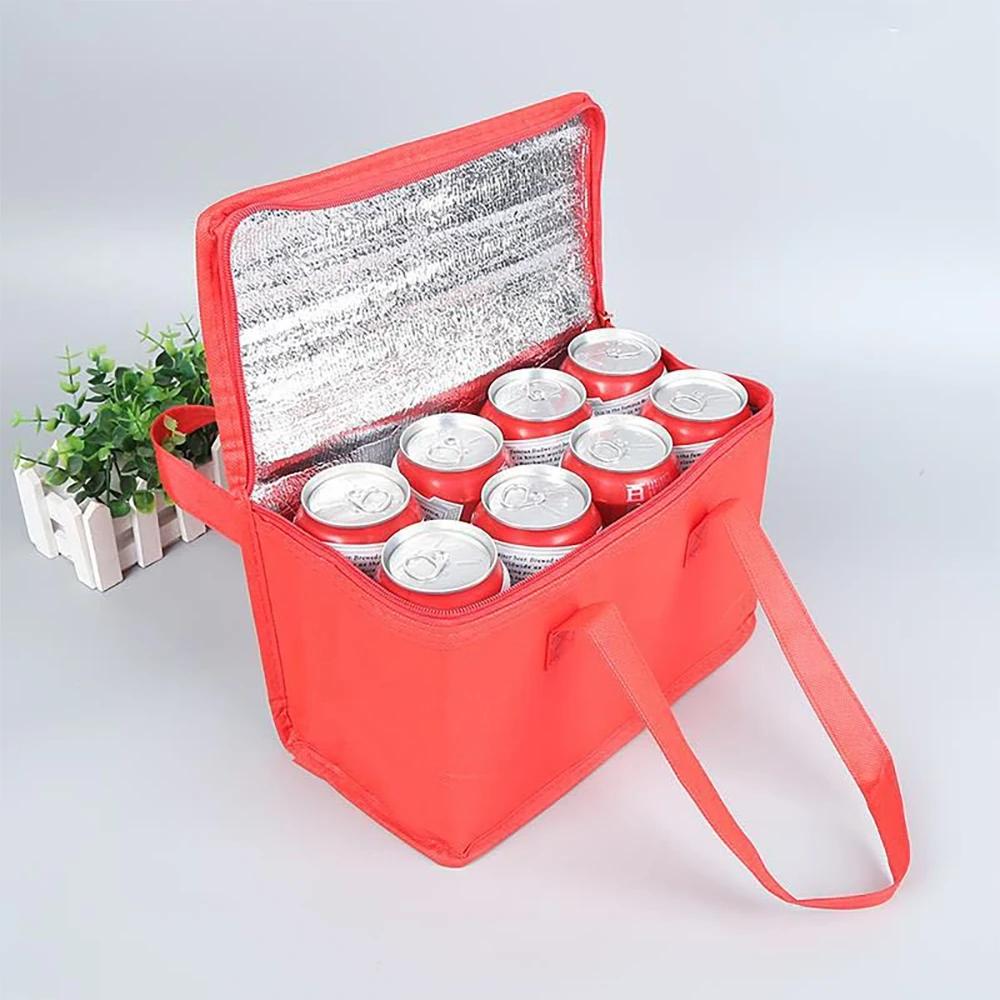 Sac isotherme portable pliable pour pique-nique, sac isotherme pour déjeuner, sac de glace pour alim