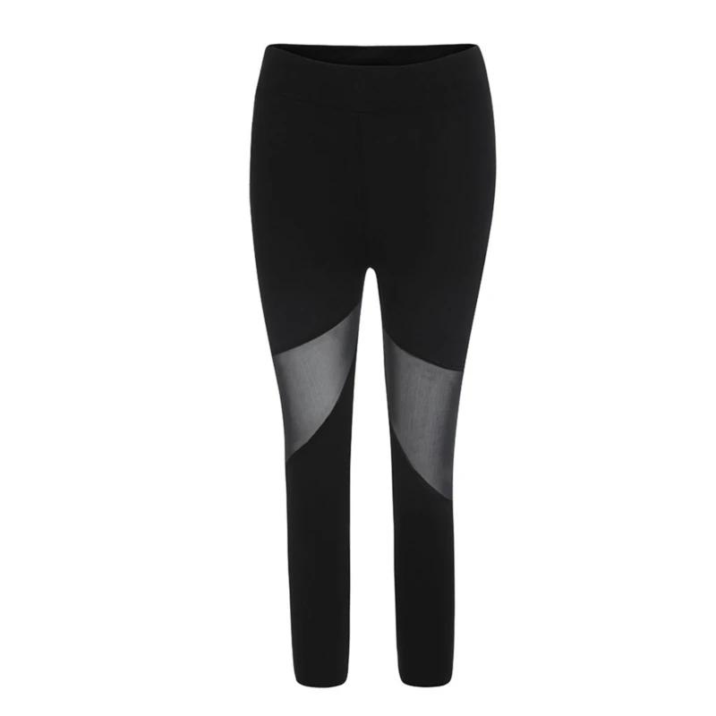 Leggings gothiques pour femmes, pantalon Design en maille, grande taille, noir, vêtements de sport,