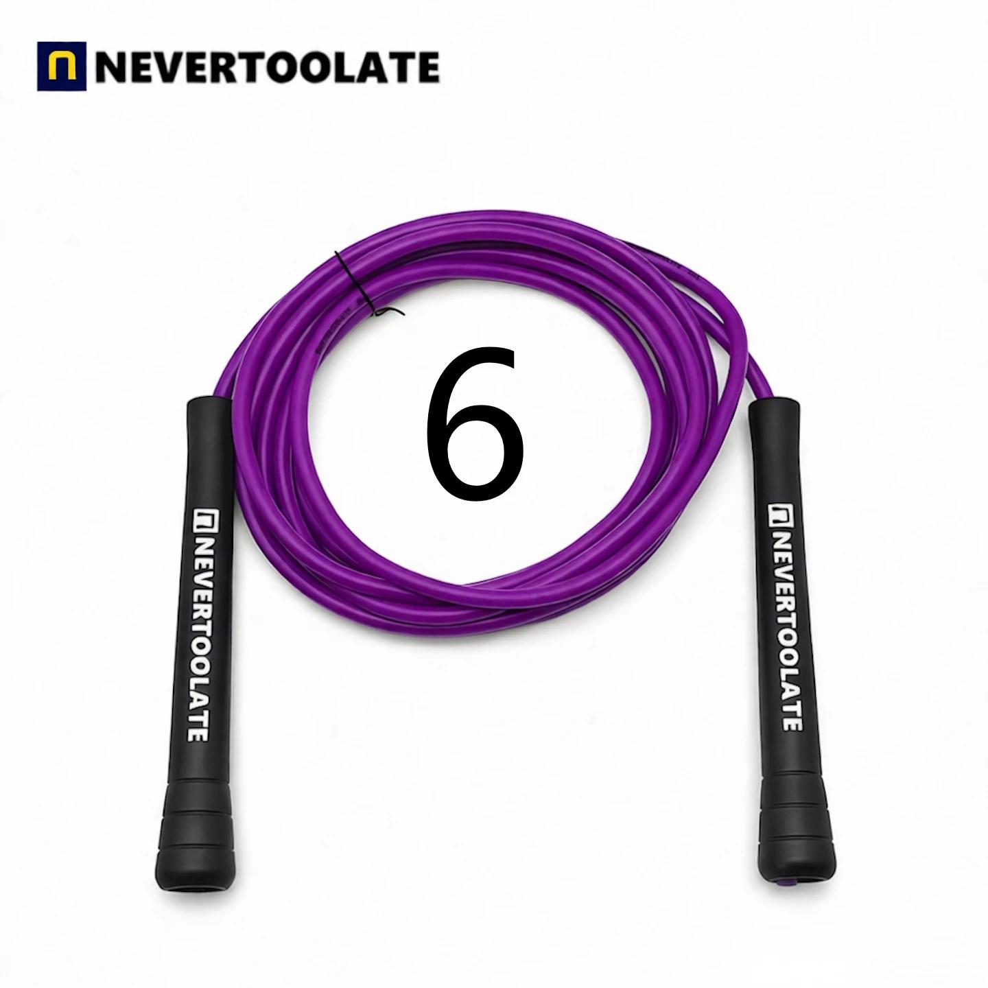 JR100-6 Corde à sauter en PVC de 6 mm de diamètre AVEC NOYAU FILETÉ, 3,2 mètres de long, poignée moy