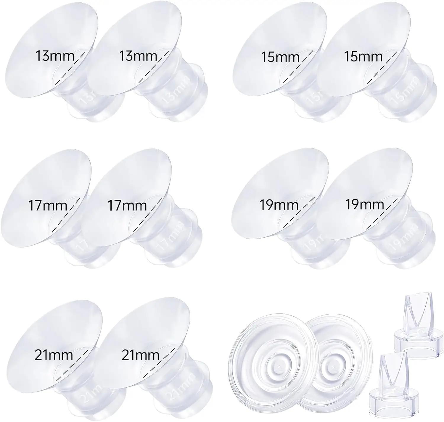 Inserts de bride 13/15/17/19/21 mm compatibles avec Momcozy S12/S12pro/S9/S9 pro, pour TSRETE/Spectr