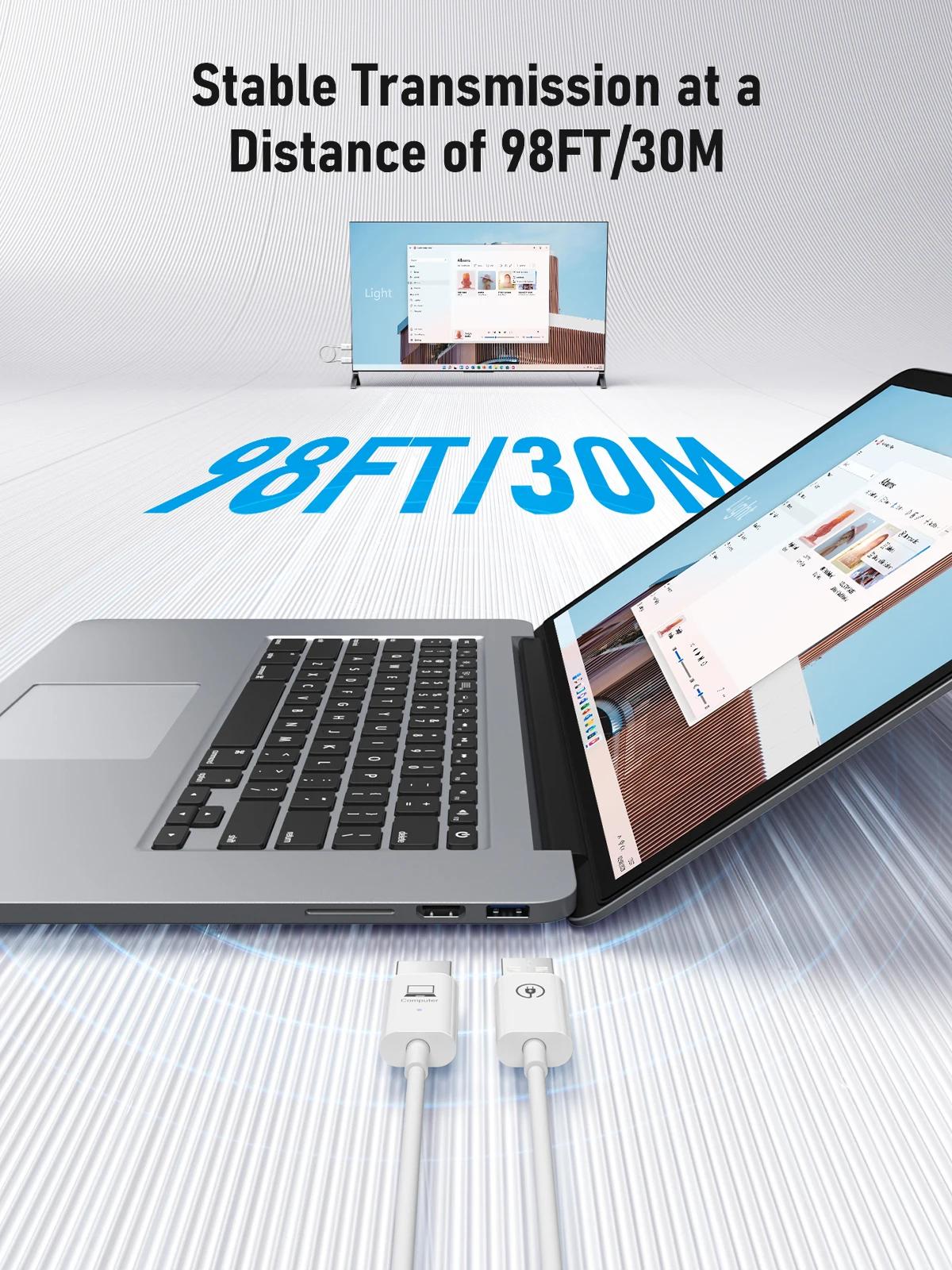 Lemorele – Kit d'extension émetteur-récepteur sans fil HDMI, Dongle d'affichage sans fil 164 pieds/5