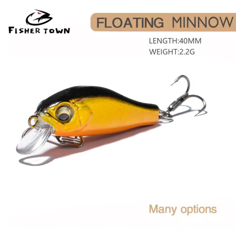 Aimant Flottant Minnow Appât 40mm/2.2g Leurres De Pêche Truite Crankbaits Longue Castiing Leurres De