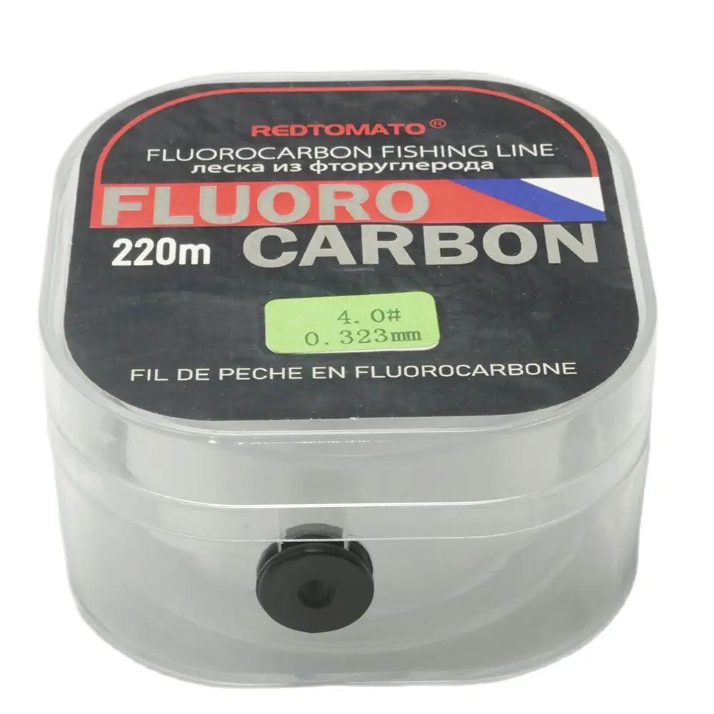 Ligne de pêche souple fluorocarbone 220m, monofilament en fibre de carbone japonaise, ligne de relan