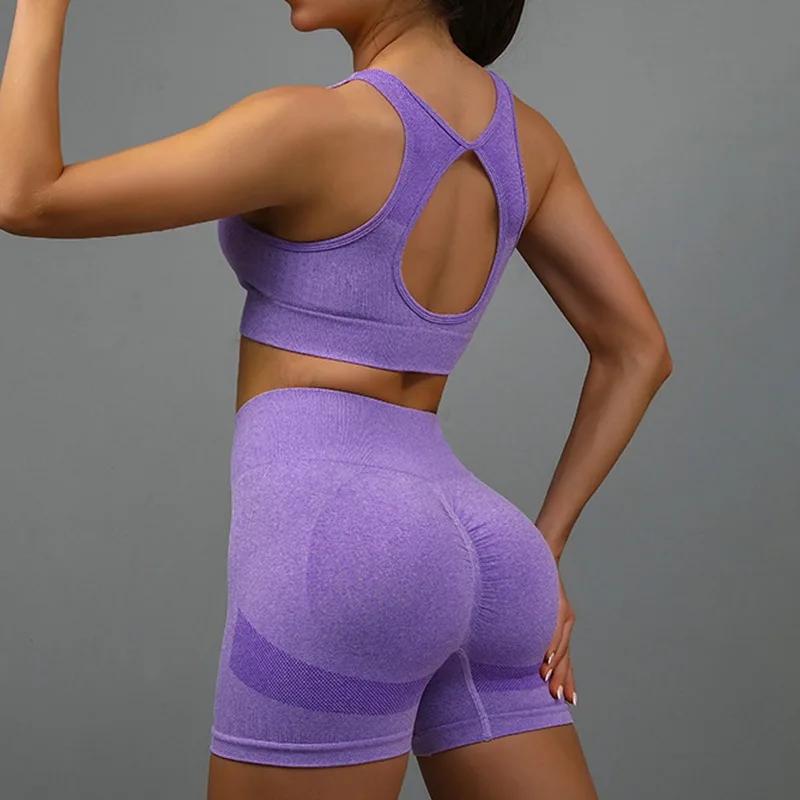 2 pièces costume de Yoga sous-vêtements de sport de Yoga costume de Fitness pour femmes gilet de cou