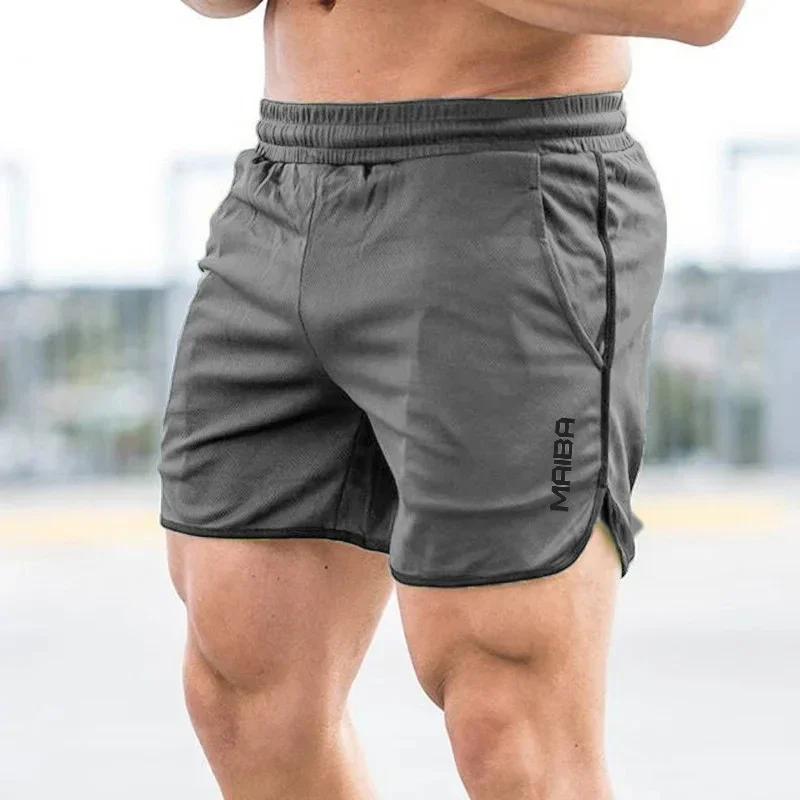 Short de sport respirant pour hommes, pantalon court de course, de Fitness, à séchage rapide, Slim,