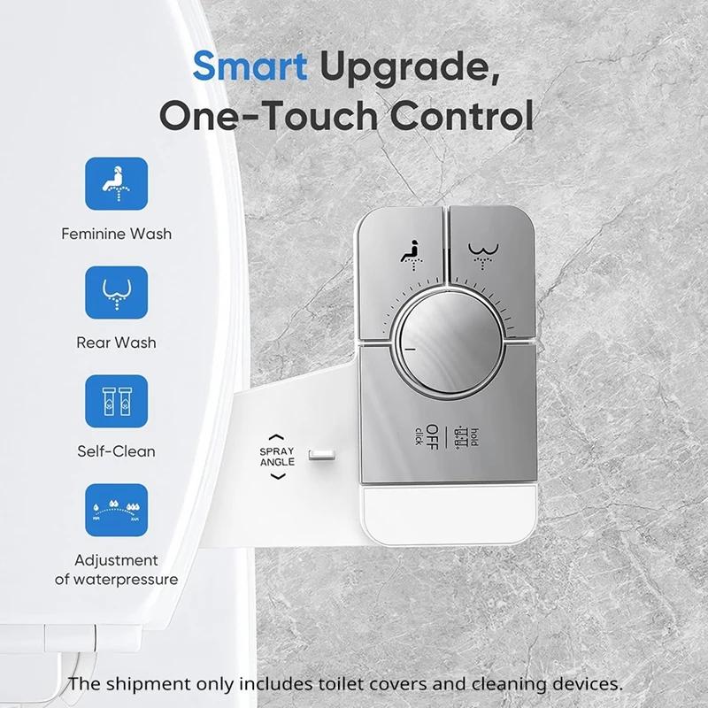 Accessoire de bidet pour siège de toilette, angle réglable, double buse, auto-nettoyant, bidet non é