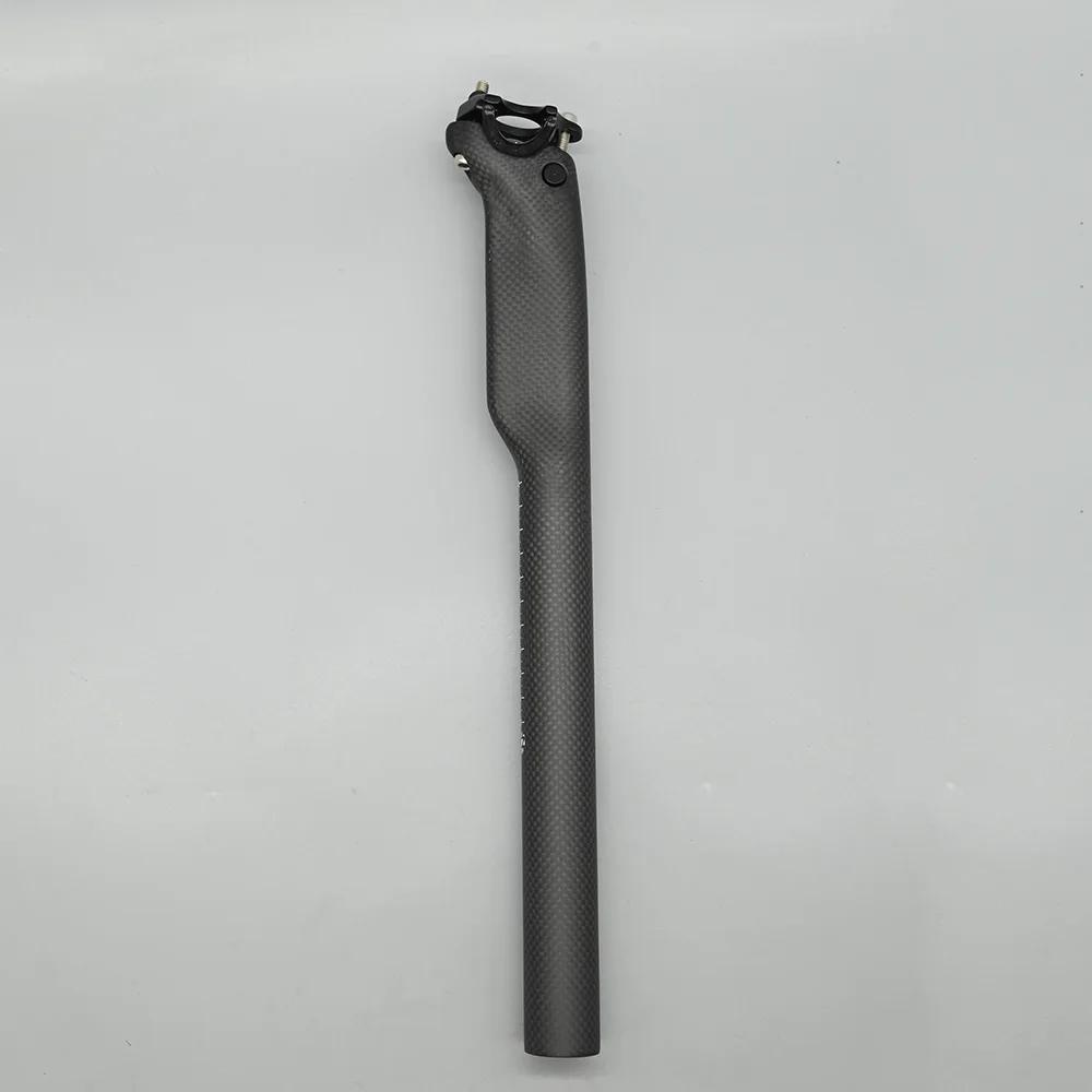 Tige de selle entièrement mate en Fiber de carbone 3K, pour vtt, vélo de route, pièces de vélo 27.2/