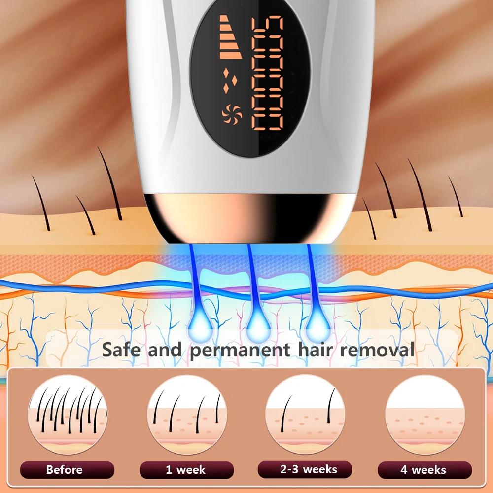 999999 Flashes épilateur Laser pour femmes hommes corps Bikini jambes bras aisselles épilation ind