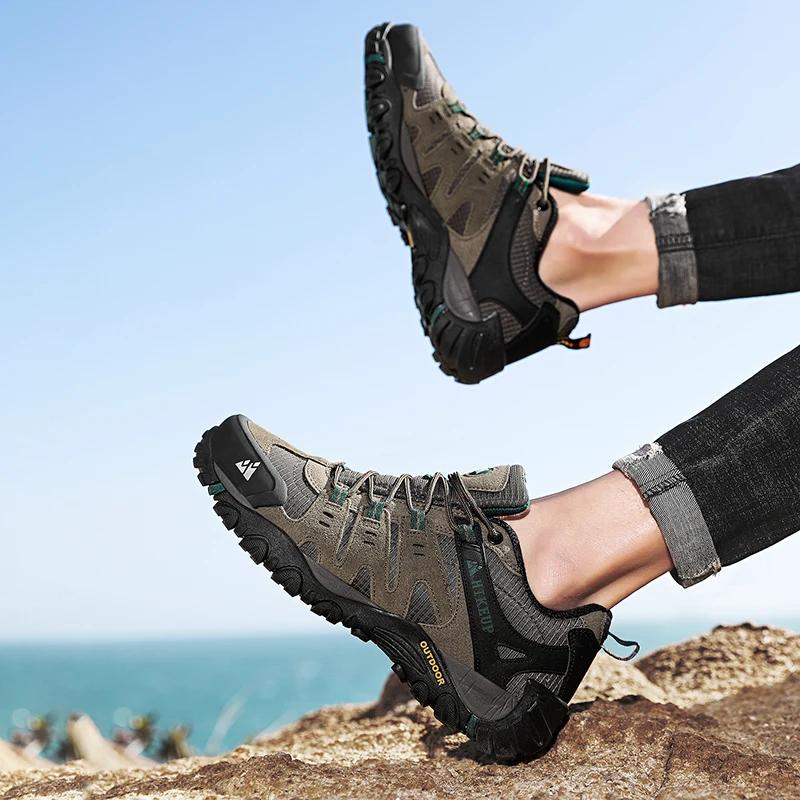 HIKEUP chaussures de randonnée pour hommes chaussures de trekking en montagne chaussures de plein ai