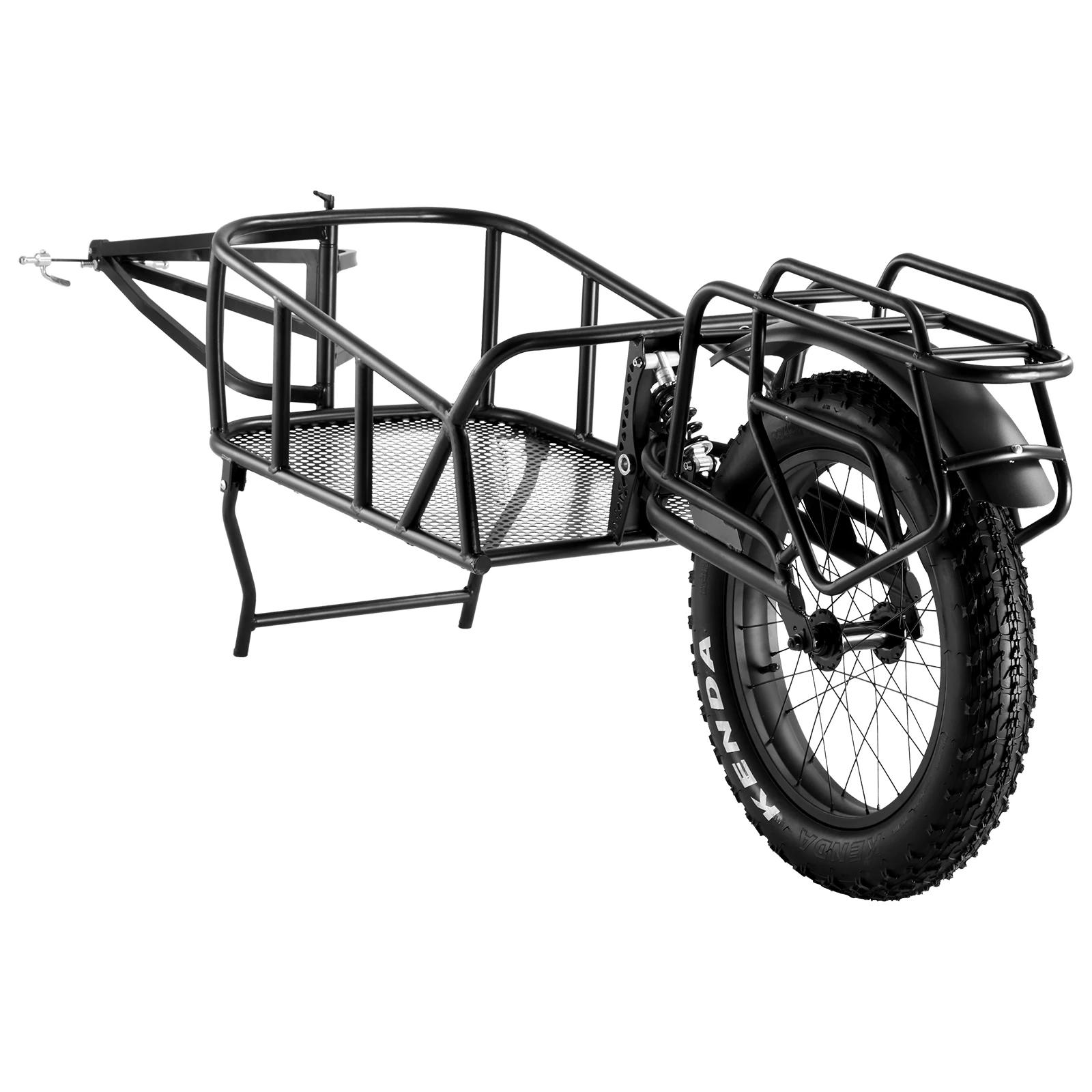 SucceBuy Remorque de chargement de vélo Capacité de 70 lb Chariot de chariot de vélo robuste Rangeme