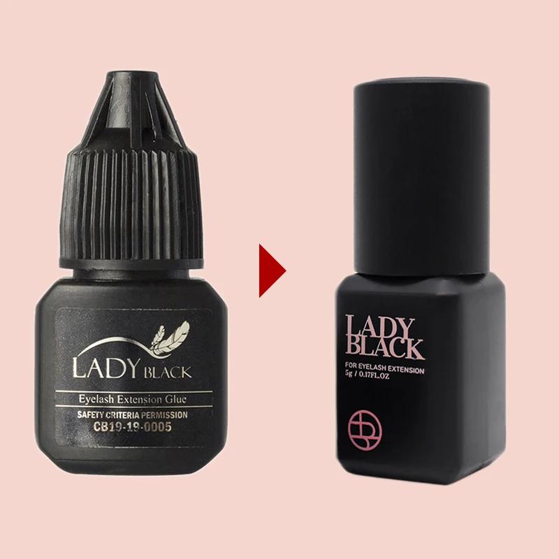 Colle à cils noirs pour femmes, 5 bouteilles, séchage coréen, plus rapide, Extensions de faux-cils,