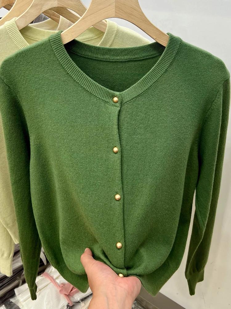 AOSSVIAO manches longues chandails Cardigan printemps automne femmes col rond tricots hauts vêtement