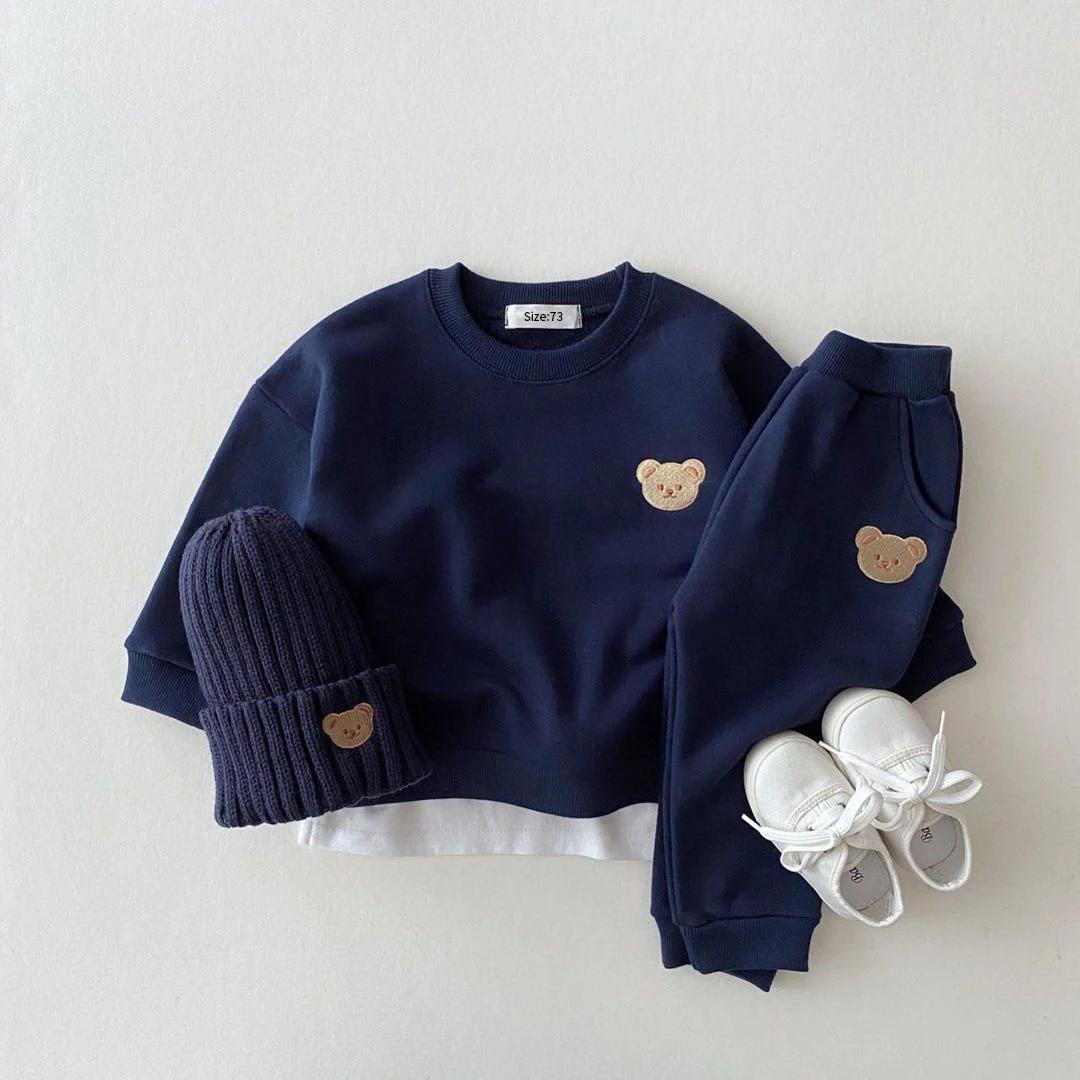 Mode enfant en bas âge bébé garçons fille automne vêtements ensembles bébé fille vêtements ensemble