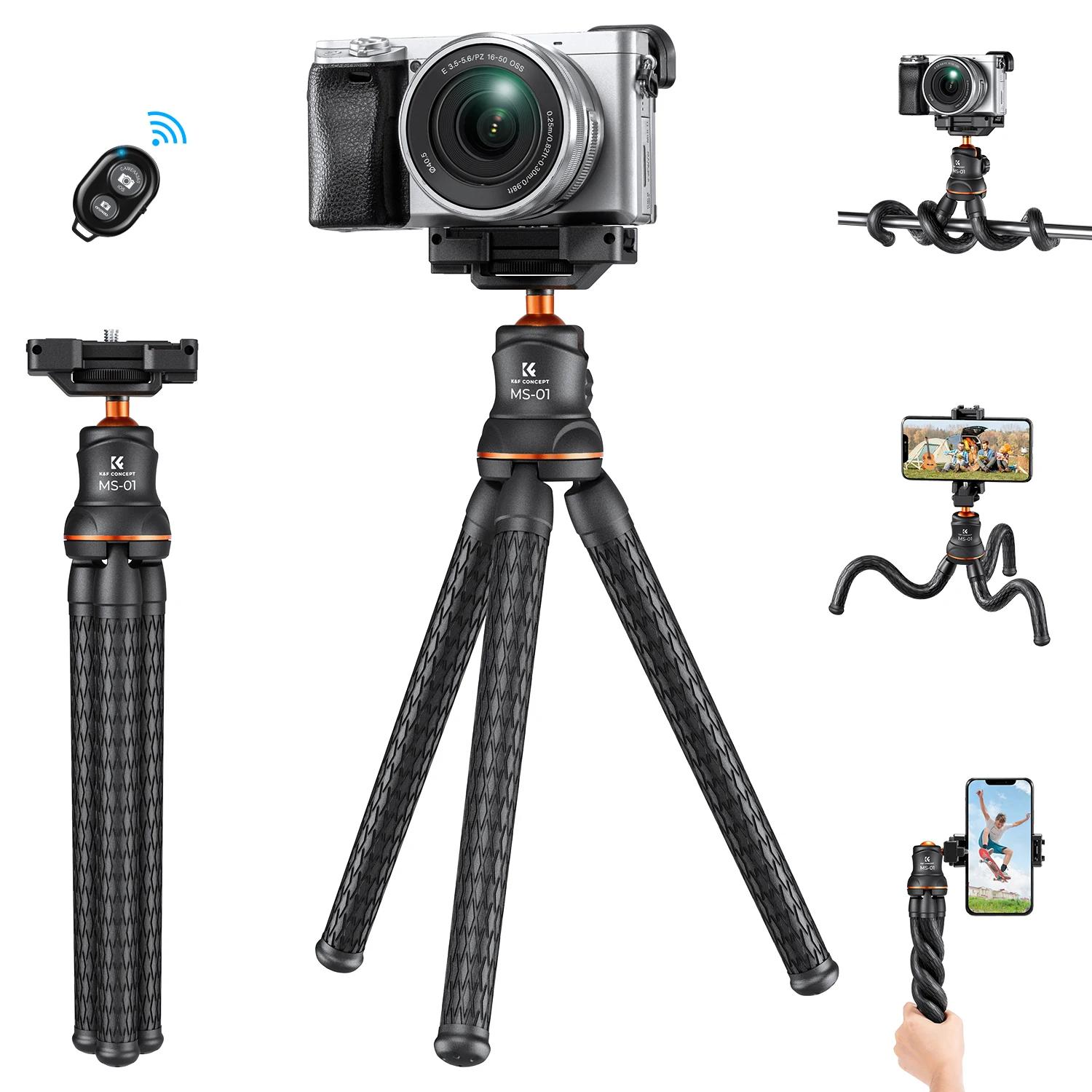 Trépied pour appareil photo K&F CONCEPT, nouveau trépied flexible et polyvalent, mini trépied réglab