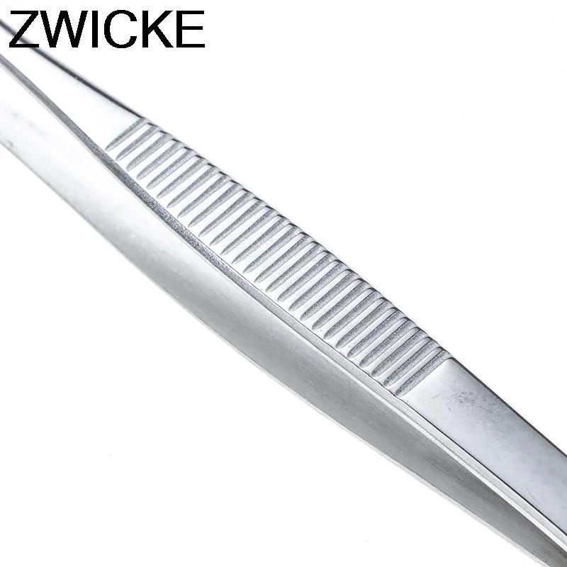 Pincettes médicales Anti-iode en acier inoxydable 430, pinces longues et droites 12.5cm-30cm, tête d