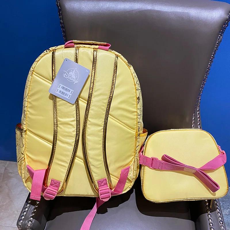 Sac à dos Disney la belle et la bête, sac à main incliné pour filles, cartable pour enfants, sac à d