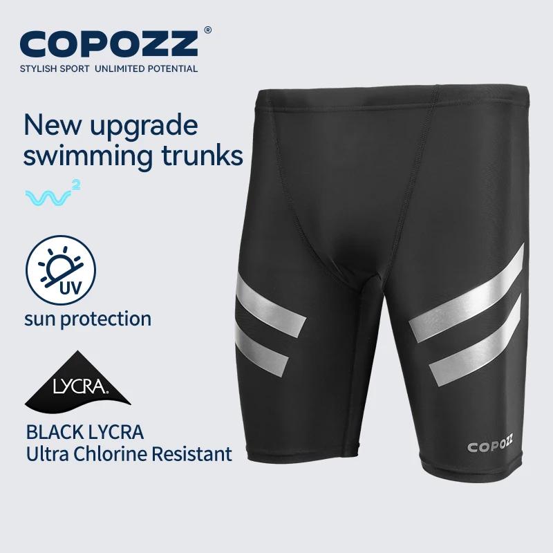 COPOZZ-Maillot de bain respirant à séchage rapide pour homme, short de natation, short de compétitio
