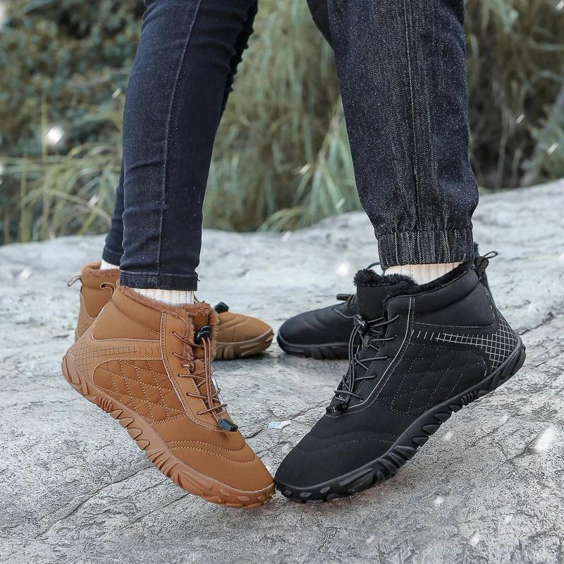 Bottes de randonnée pieds nus d'hiver imperméables minimalistes pour hommes et femmes chaudes