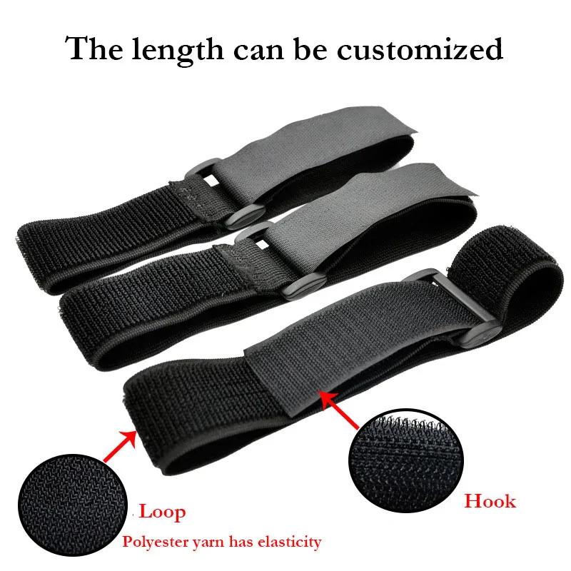 Boucle inversée hautement élastique personnalisable, bande élastique en Nylon, boucle à crochet, att