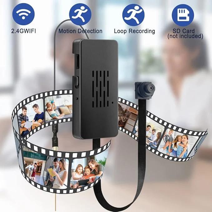 Tuya Full HD Mini caméra de sécurité sans fil bricolage 115 ° Alarme automatique de détection de m