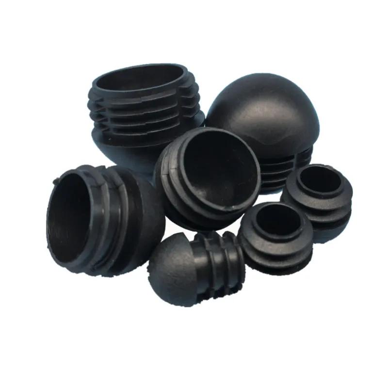 Tube de prise de tuyau rond en plastique, embouts bombés, non ald, pied de chaise, couvercle anti-po
