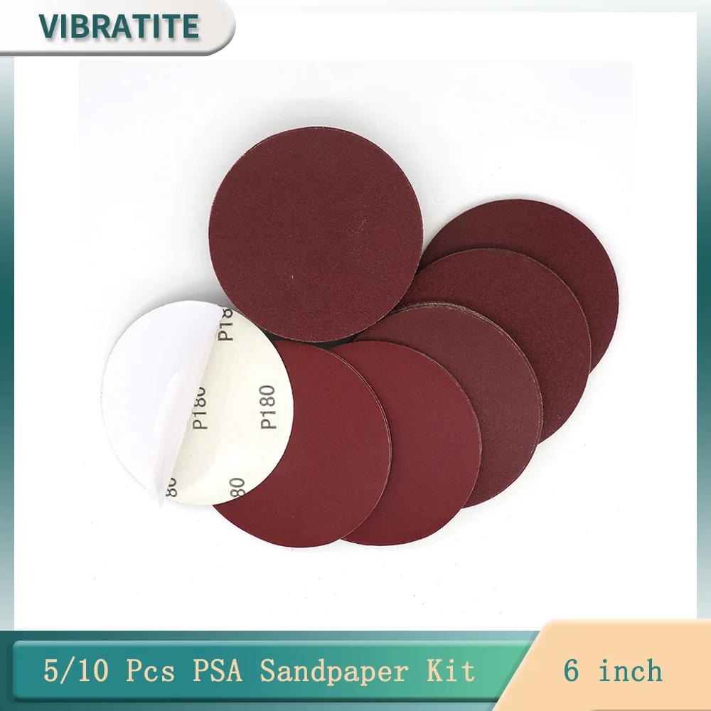 Feuilles de ponçage PSA auto-adhésives, disque de ponçage à sec de 6 pouces (150 mm), grains de 60 à