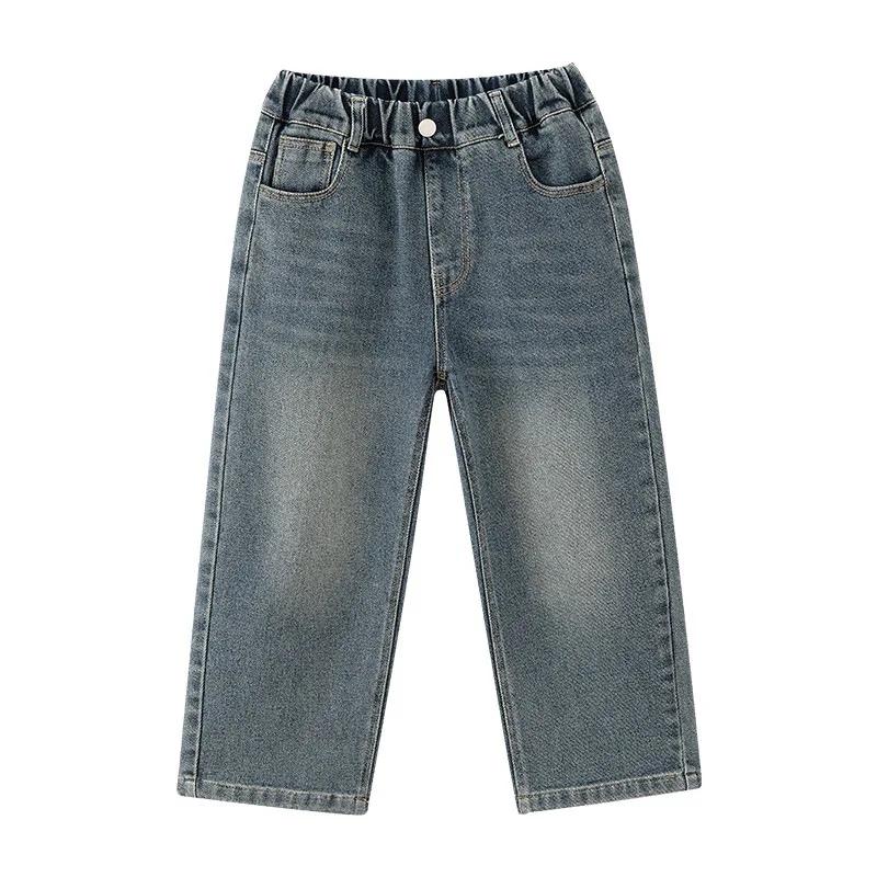 Jeans de printemps pour garçons, pantalon de mode pour enfants, nouveau pantalon droit d'automne, je