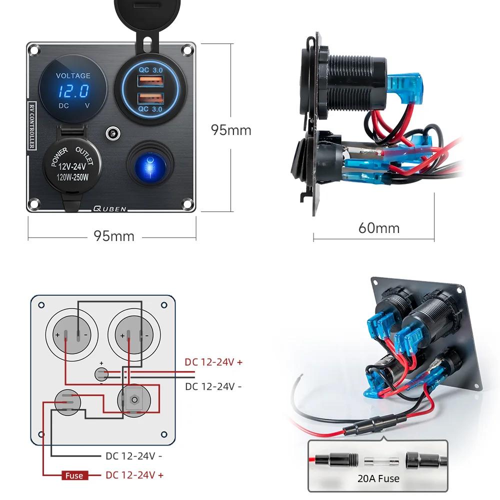 Allume-cigare de voiture double Usb 12v, chargeur de téléphone portable, adaptateur de Port Usb étan