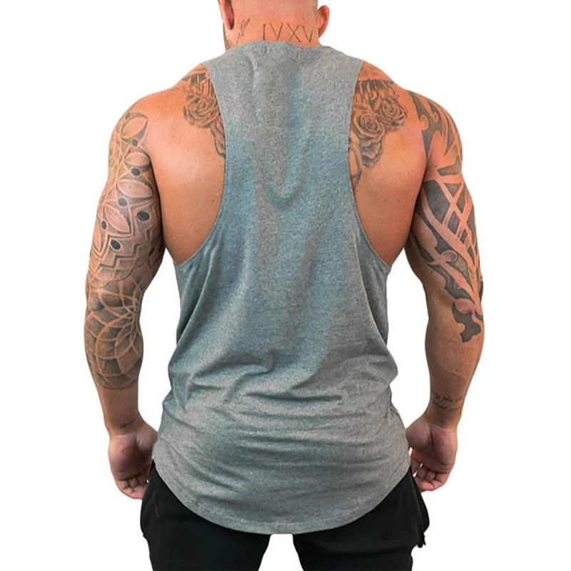 T-shirt en coton respirant pour homme, Solid Document, Gym, Musculation, Course à pied, dehors GlaSu