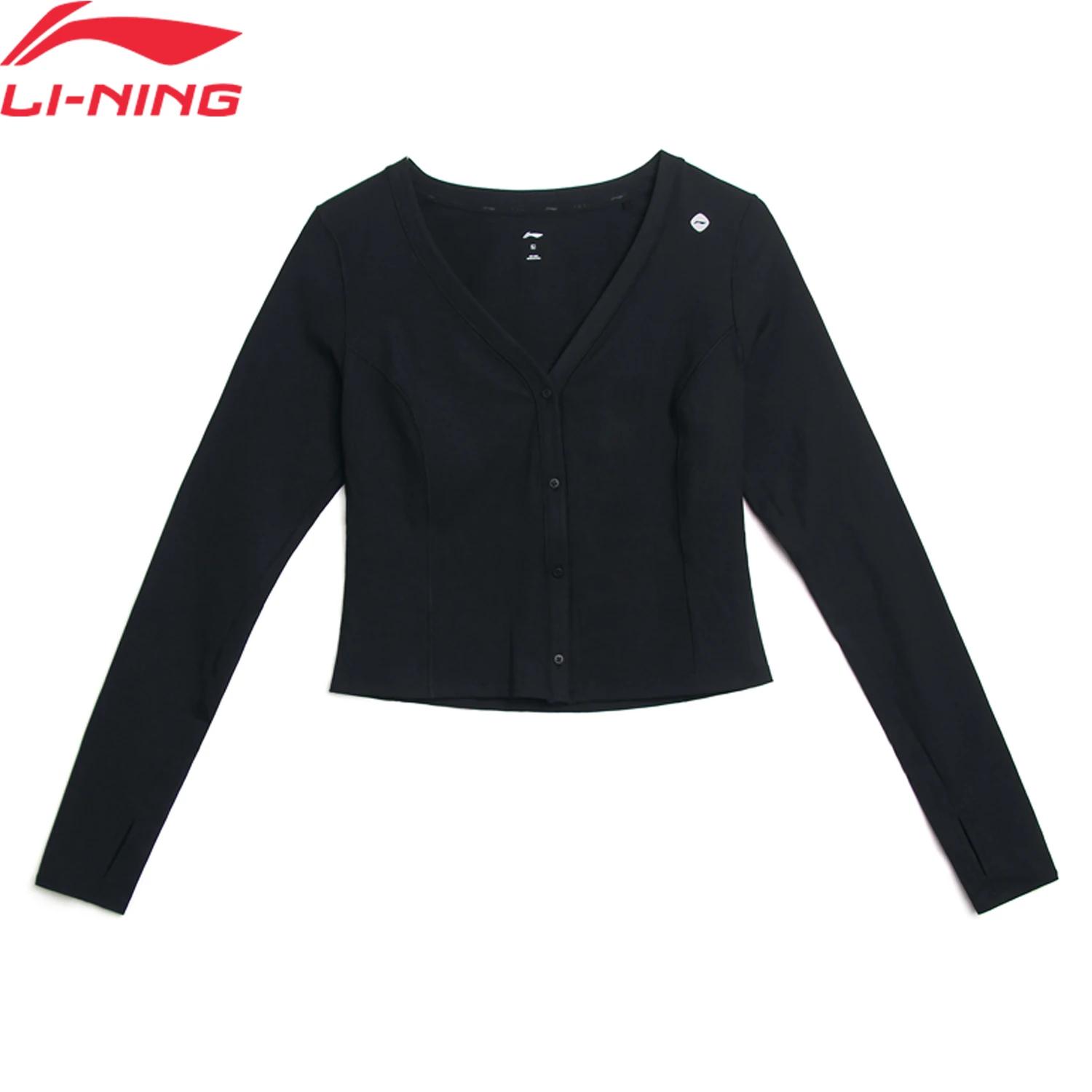 Veste en tricot Li-Ning pour femmes - Cardigan ajusté loisirs confortable en polyester élasthanne