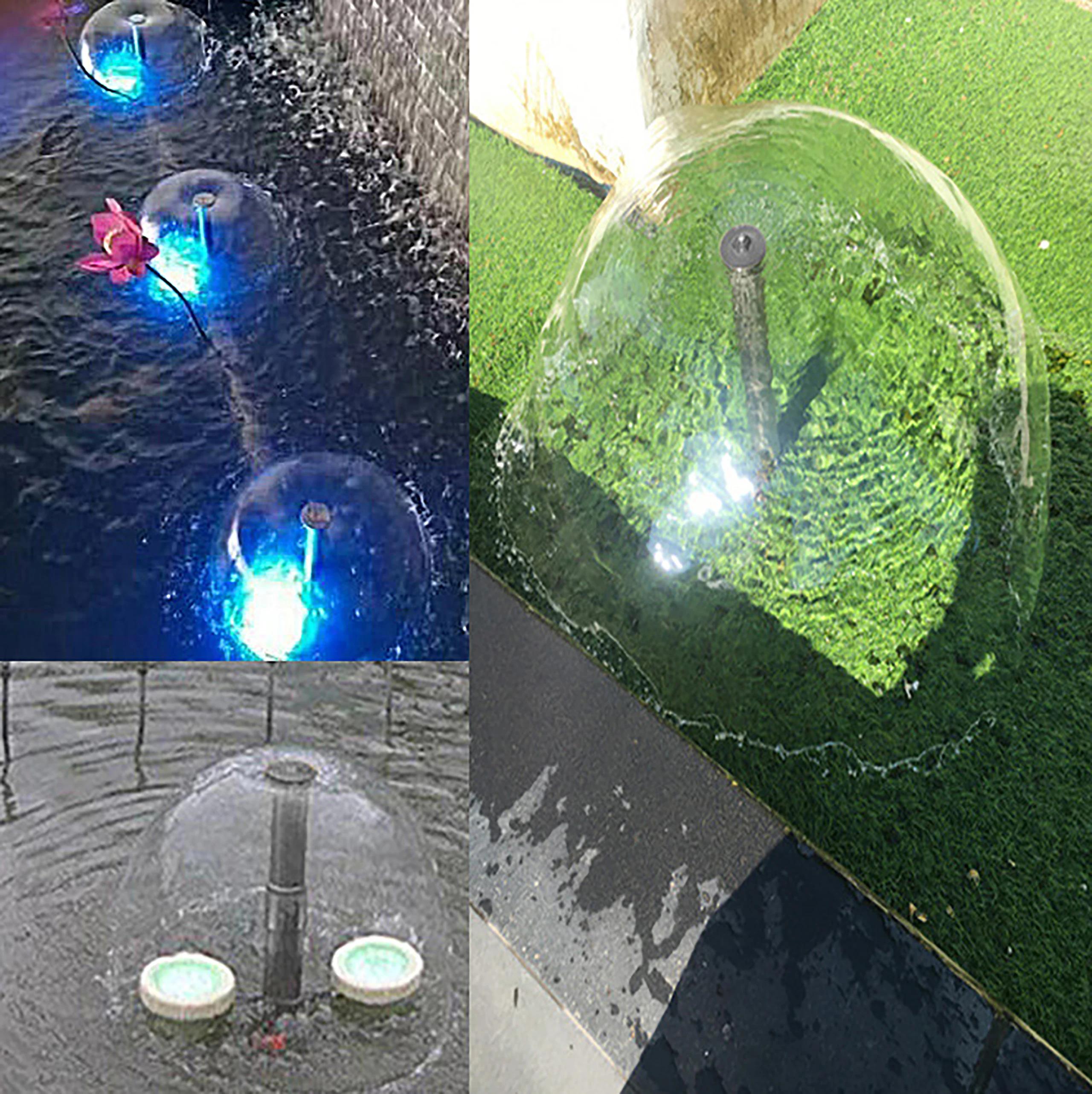 Fontaine en forme de champignon à filetage mâle 1/2 "femelle 3/4", buse d'arrosage en laiton en acie