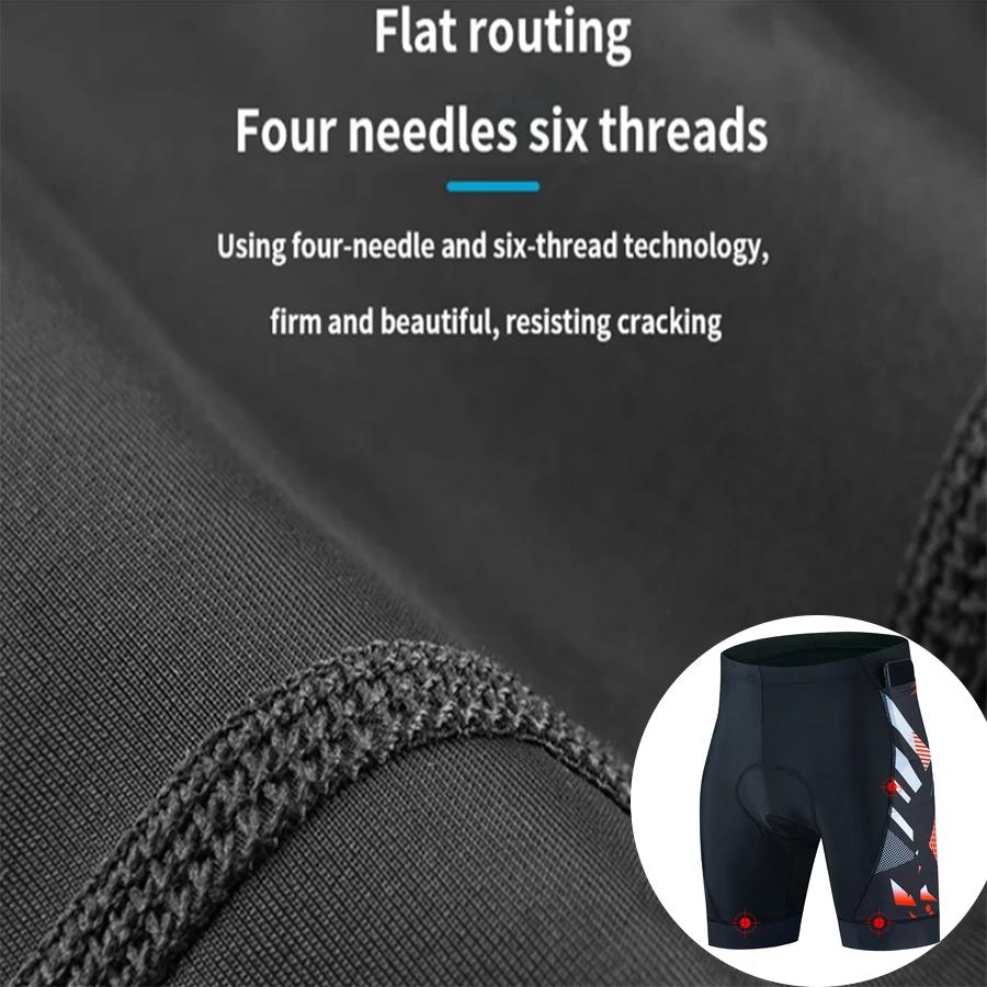 Short de cyclisme à trois poches pour homme, collants de vélo, short de vélo rembourré en gel 5D, sh