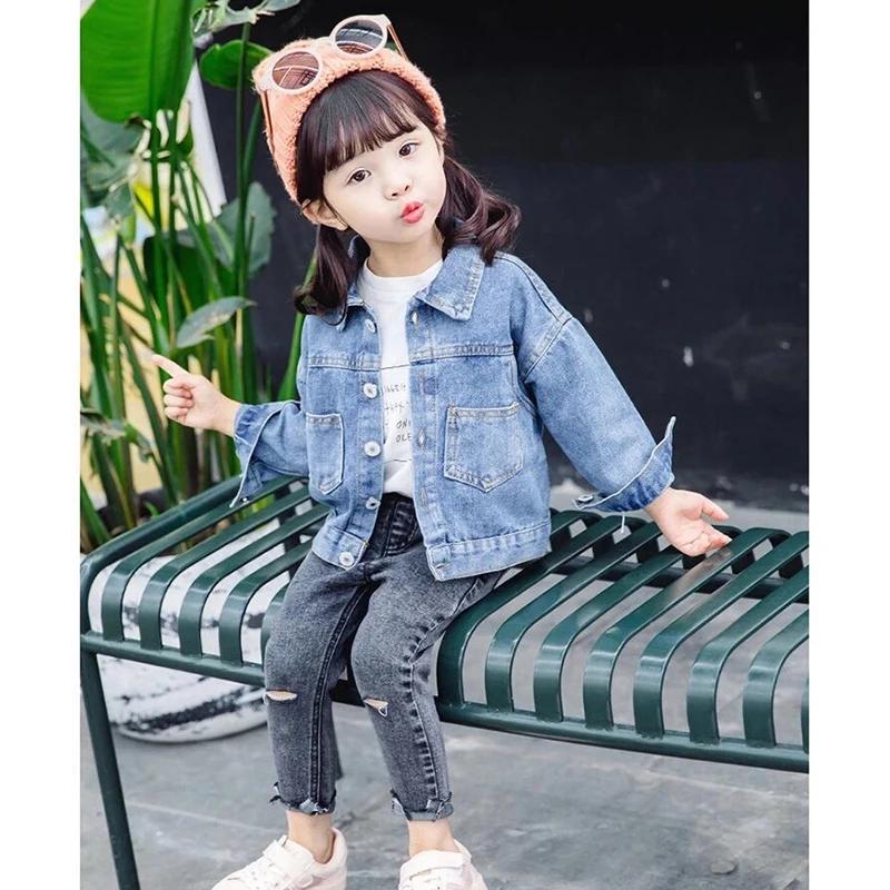 Bébé filles Denim veste printemps automne enfants Jean manteau pour filles douce petite princesse vê