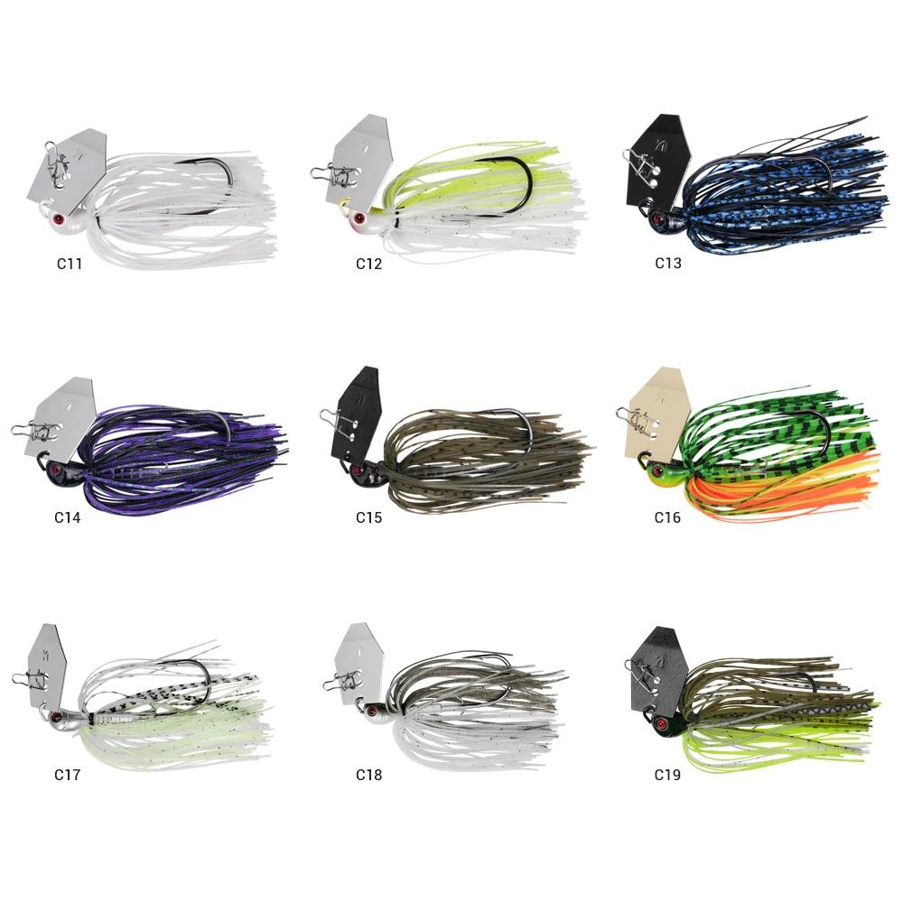 Noeby Chatterbait 10.5g 14g 21g 28g 35g lame gabarit aiguille Stinger crochet fil de Vibration puiss