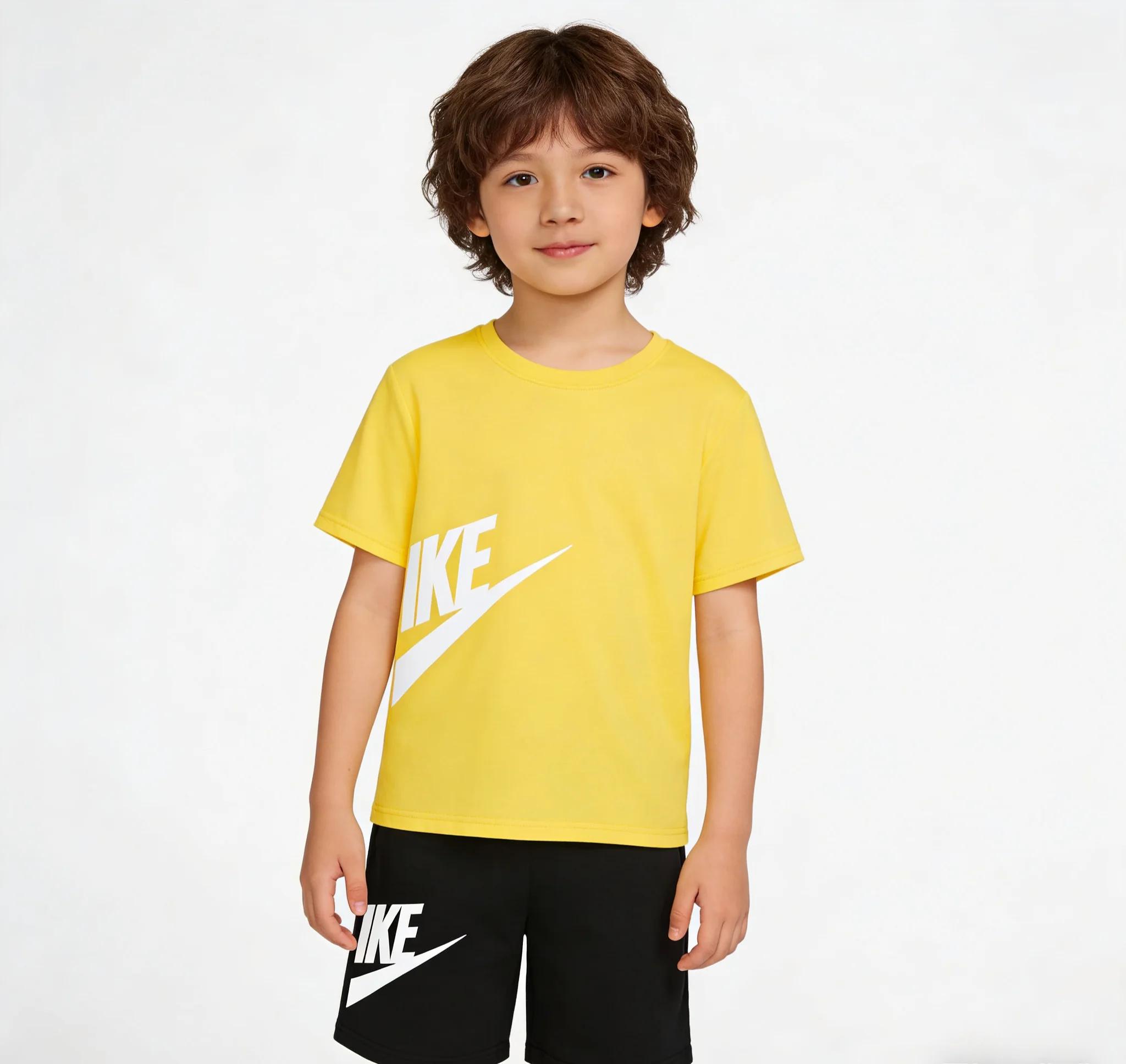 Ensemble T-shirt et short blancs pour enfants été 2026 - Nouveau design pour garçons et filles de 3