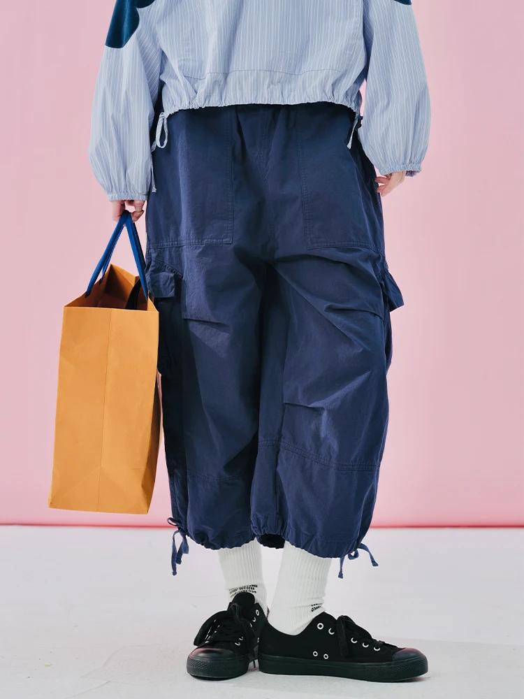 Tenstein KOKON-Pantalon à Jambes Larges pour Femme, Design Original, Taille artificiel astique, Poch