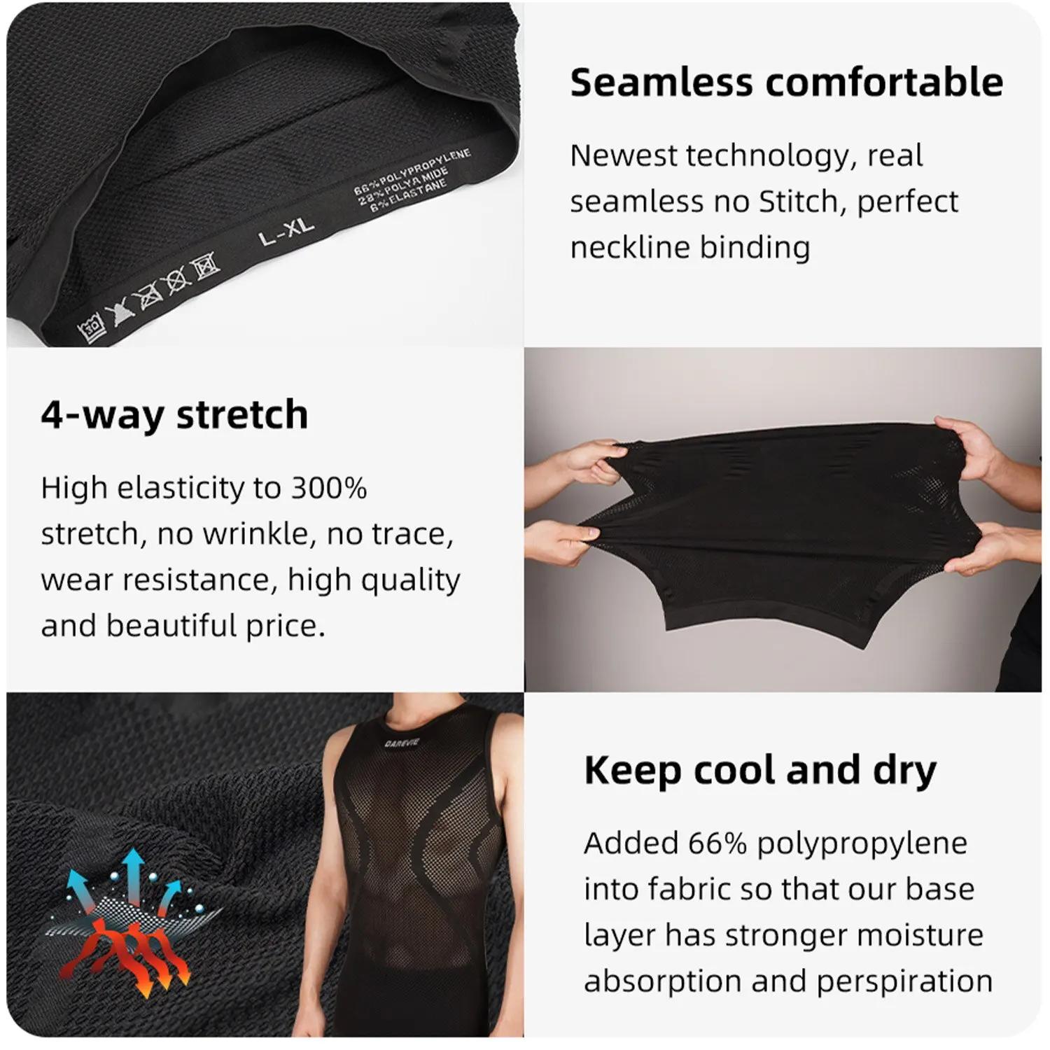 DAREVIE Cyclisme Première Couche Homme Compression Sans Couture Femmes Vélo Cyclisme Sports Intérieu