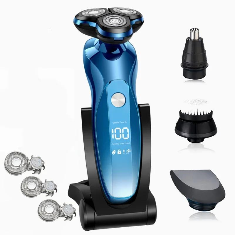 Rasoir électrique ZOZEN, tondeuse à barbe rechargeable avec interrupteur tactile, machine à raser et