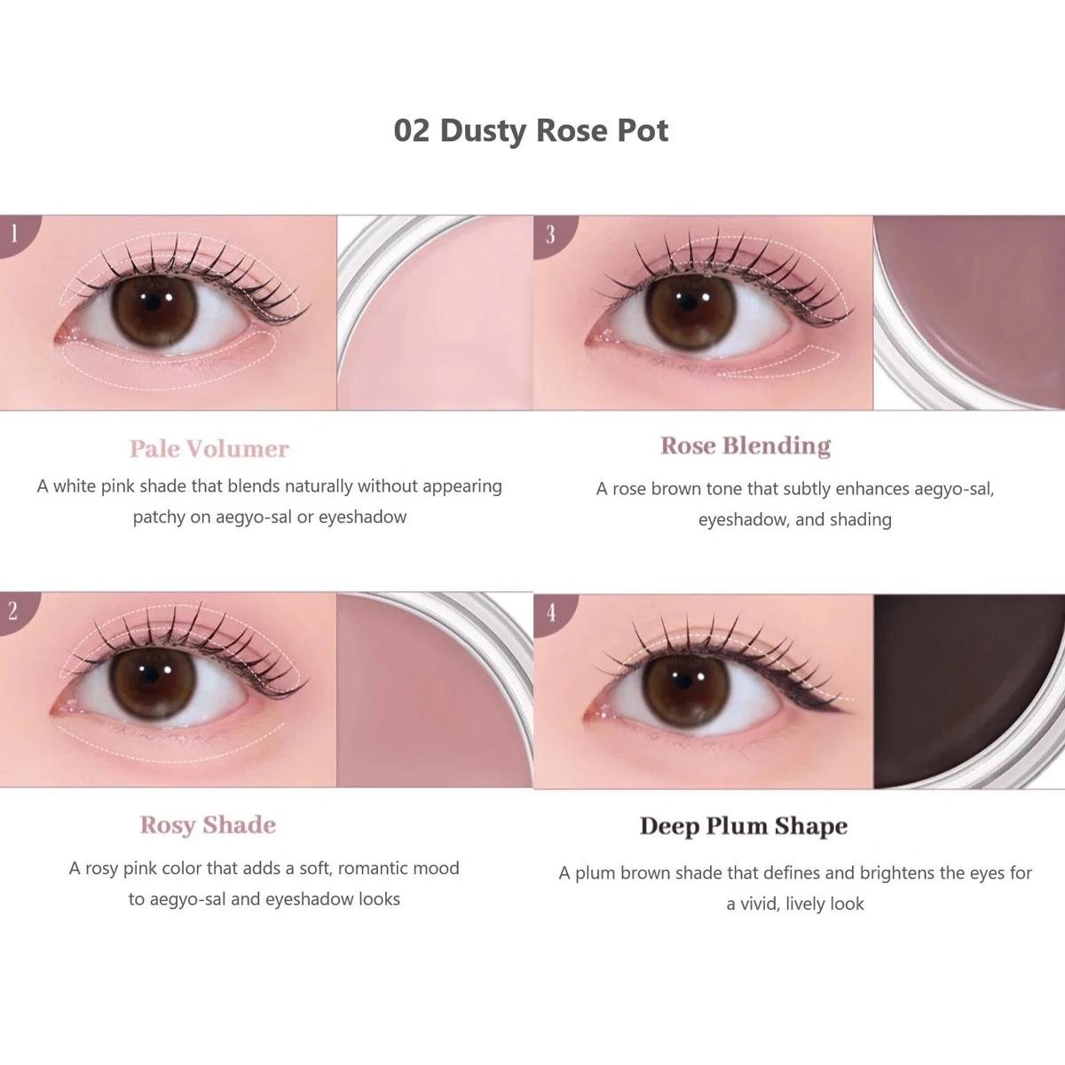 rom&nd HANALL EYEPOT LINER, texture crémeuse et soyeuse, longue tenue et pigmentée, design quatre-en