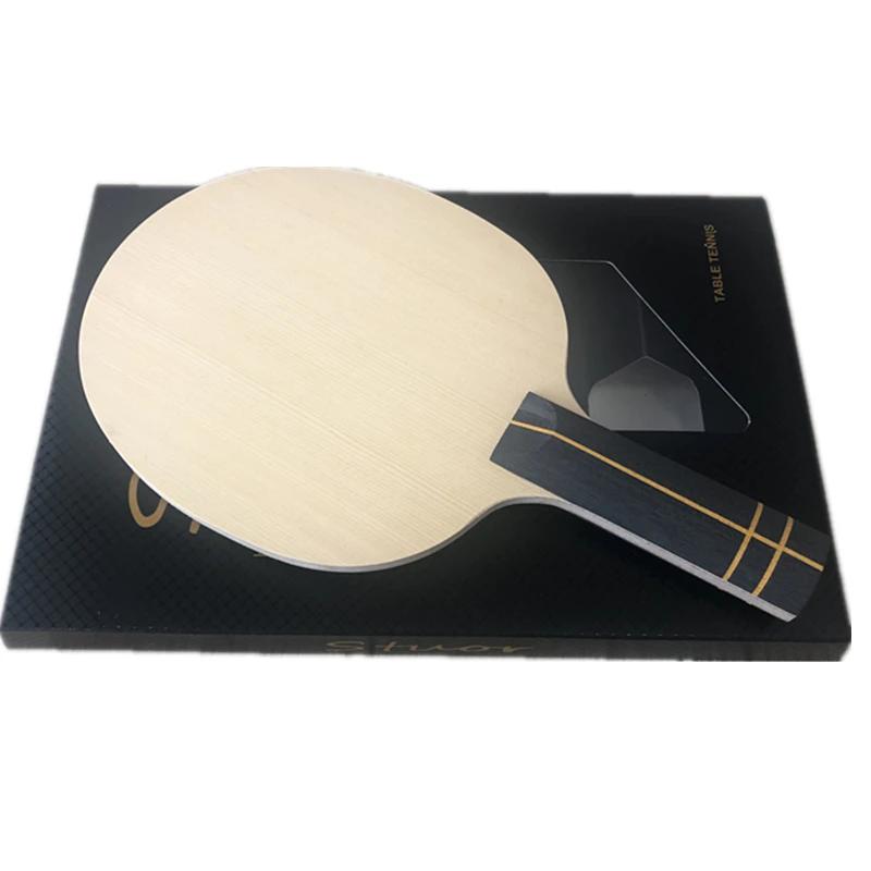 Stuor Nobilis GOLD – raquette de Tennis de Table Hinoki en Fiber de carbone, 7 couches avec raquette