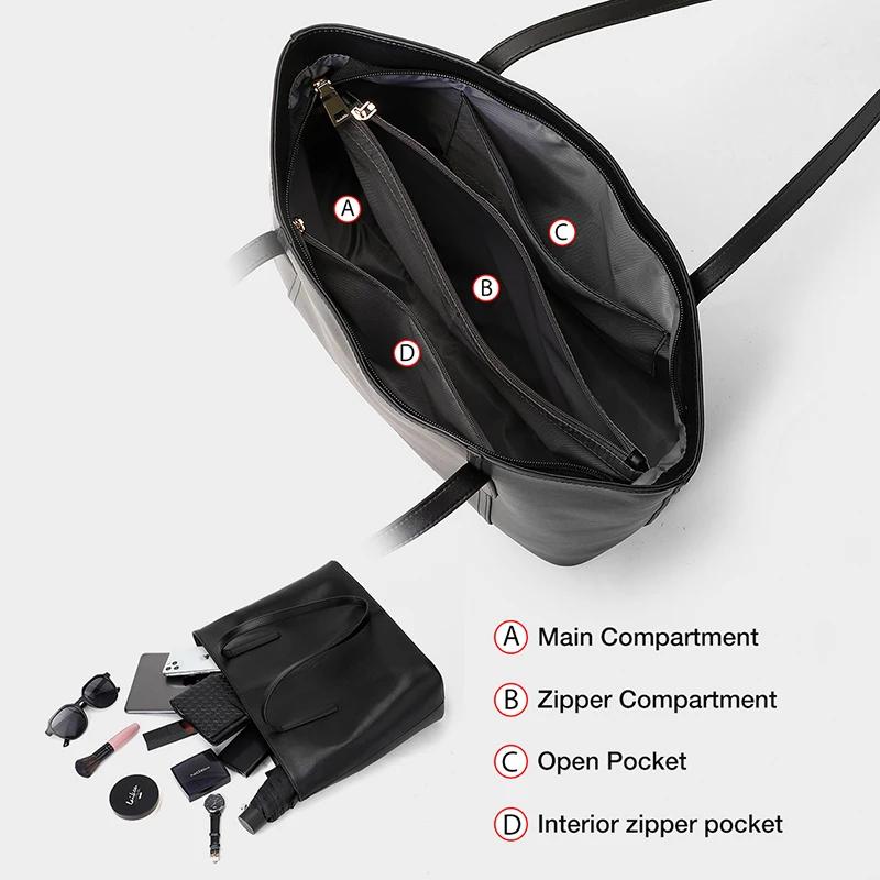FOXER sac à bandoulière en croûte de cuir pour femmes Simple grande capacité fourre-tout dame classi